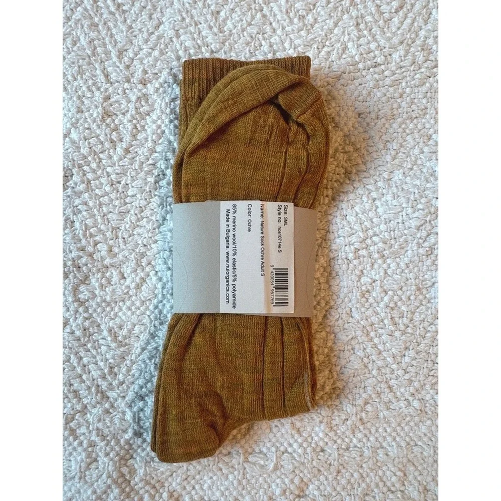 Nui Organics Nature Socks Ochre Adult Small